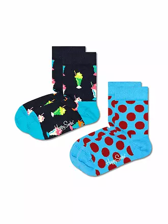 HAPPY SOCKS | Kinder Socken MILKSHAKE 2-er Pkg. dark blue / navy | 